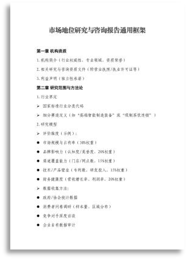 市场研究报告